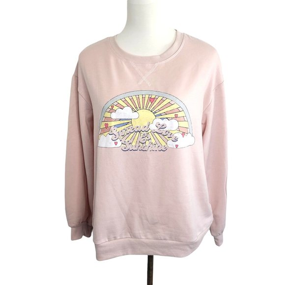 C&C California Tops - New - C&C California Graphic Sweatshirt Violet Women Size Small